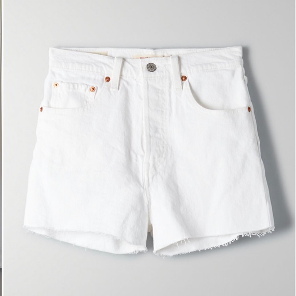 Levi's Pants - Levi’s Ribcage Shorts New White High Rise Denim